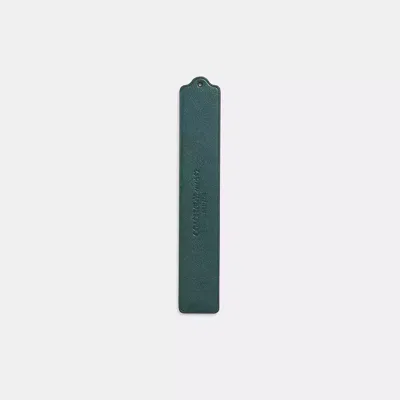 Coach Remade Leather Heat Crease Bookmark In Green Multi