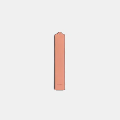Pre-owned Coach Remade Leather Heat Crease Bookmark Salmon