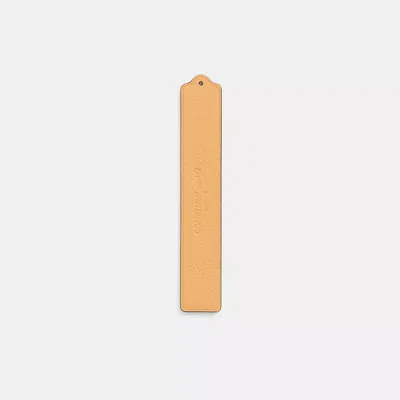 Coach Remade Leather Heat Crease Bookmark In Yellow Multi