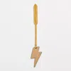 Coach Remade Lightning Bolt Bag Charm In Gold Metallic
