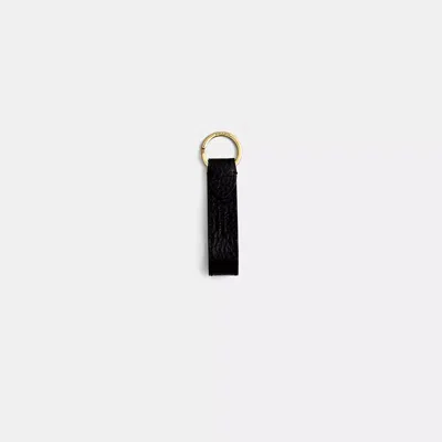 Coach Remade Loop Key Ring In Black