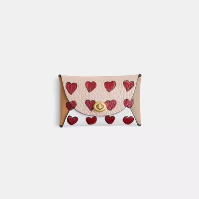 Coach Remade Medium Pouch With Hand Painted Hearts In Multi