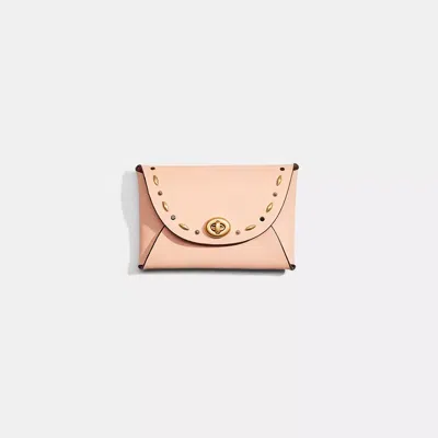 Coach Remade Medium Pouch With Prairie Rivets In Blush