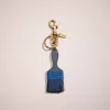 Coach Remade Paintbrush Bag Charm In Blue Multi