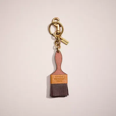 Coach Remade Paintbrush Bag Charm In Brown/multi