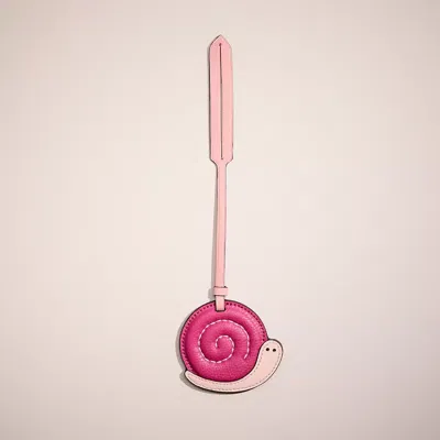 Coach Remade Puffy Snail Bag Charm In Pink