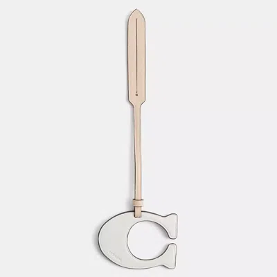 Coach Remade Signature Bag Charm In Gold