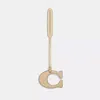 Coach Remade Signature Bag Charm In Gold Metallic