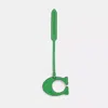 Coach Remade Signature Bag Charm In Kelly Green
