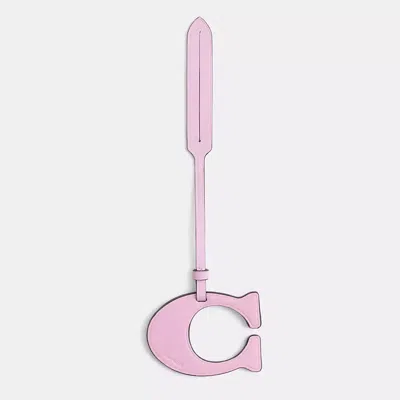 Coach Remade Signature Bag Charm In Pink