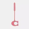 Coach Remade Signature Bag Charm In Salmon Pink