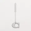 Coach Remade Signature Bag Charm In Silver Metallic