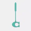 Coach Remade Signature Bag Charm In Turquoise