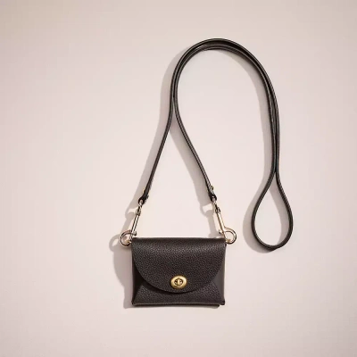 Coach Remade Small Colorblock Pouch Crossbody In Black