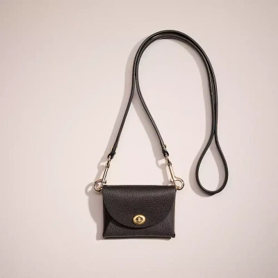 Coach Remade Small Colorblock Pouch Crossbody In Black/grey Multi