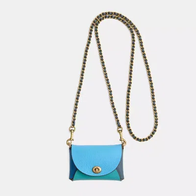 Coach Remade Small Colorblock Pouch Crossbody In Multi