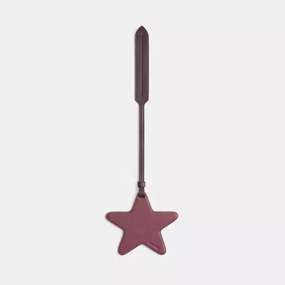 Coach Remade Star Bag Charm In Burgundy
