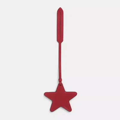 Coach Remade Star Bag Charm In Red Multi