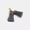 Coach Remade Tassel Bag Charm In Gray