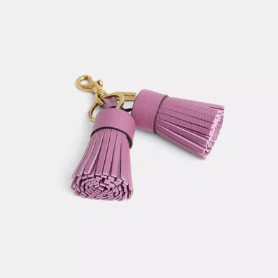 Coach Remade Tassel Bag Charm In Pink