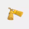 Coach Remade Tassel Bag Charm In Yellow