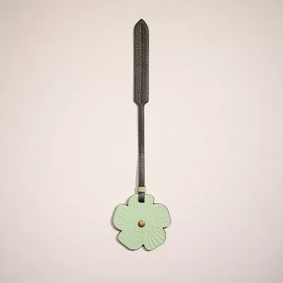 Coach Remade Tea Rose Bag Charm In Green