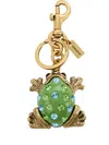Coach Resin Frog Keyring In Green