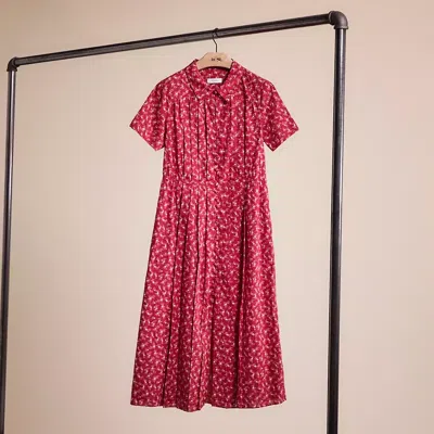 Coach Restored 1930's Dress In Red/beige