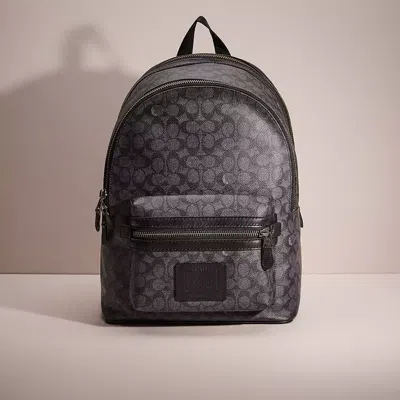 Coach Restored Academy Backpack In Signature Canvas In Black