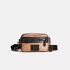 Coach Restored Academy Crossbody In Signature Canvas In Black Copper/khaki