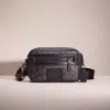 Coach Restored Academy Crossbody In Signature Canvas In Gunmetal/charcoal