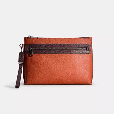 Coach Restored Academy Pouch In Pepper