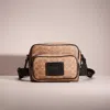Coach Restored Academy Sport Crossbody In Signature Canvas In Black Copper/khaki