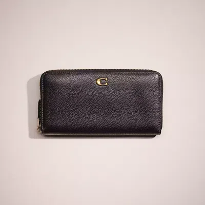 Coach Restored Accordion Zip Wallet In Brass/black