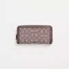 Coach Restored Accordion Zip Wallet In Signature Jacquard In Brass/oak Maple