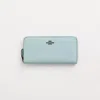 Coach Restored Accordion Zip Wallet In Pewter/aqua