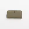 Coach Restored Accordion Zip Wallet In Pewter/army Green