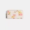 Coach Restored Accordion Zip Wallet With Antique Floral Print