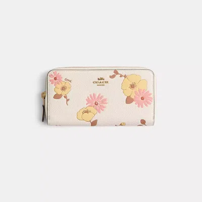Coach Restored Accordion Zip Wallet With Antique Floral Print