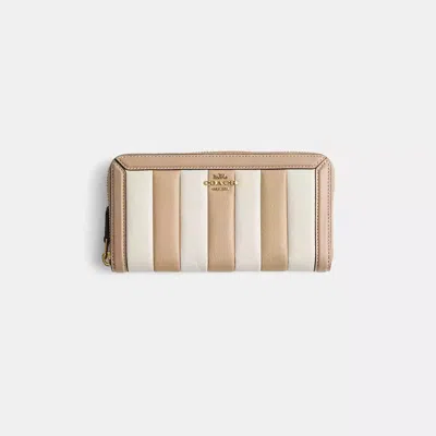 Coach Restored Accordion Zip Wallet With Colorblock Quilting