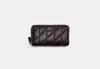 Coach Restored Accordion Zip Wallet With Pillow Quilting In Brass/black