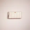 Coach Restored Accordion Zip Wallet With Pillow Quilting In Brass/chalk