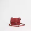 Coach Restored Alie Shoulder Bag 18 With Weaving In Pewter/red Sand