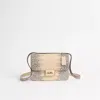 Coach Restored Alie Shoulder Bag In Lizard In Brass/natural