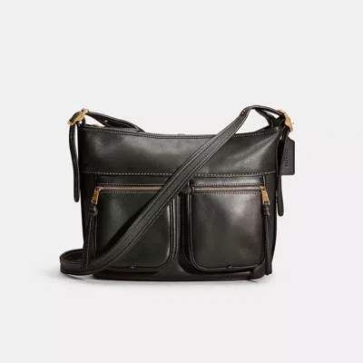 Coach Restored Andie Shoulder Bag In Brass/amazon Green