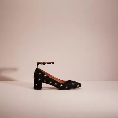 Coach Restored Ankle Strap Pump With Prairie Print In Black