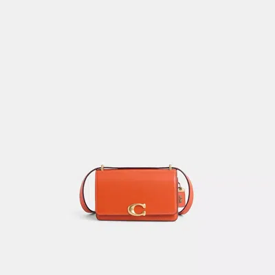 Coach Restored Bandit Crossbody In Brass/sun Orange