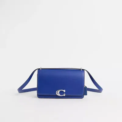 Coach Restored Bandit Shoulder Bag In Silver/sport Blue