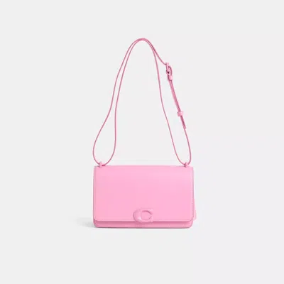 Coach Restored Bandit Shoulder Bag In Silver/vivid Pink