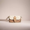 Coach Restored Beat Crossbody Clutch In Signature Canvas With Horse And Carriage Print In Brass/chalk Tan Taupe